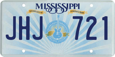 MS license plate JHJ721
