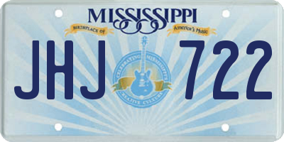MS license plate JHJ722