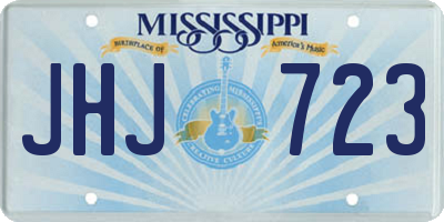 MS license plate JHJ723