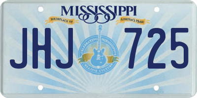 MS license plate JHJ725