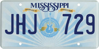 MS license plate JHJ729