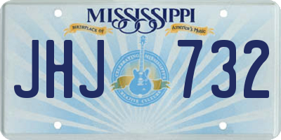 MS license plate JHJ732