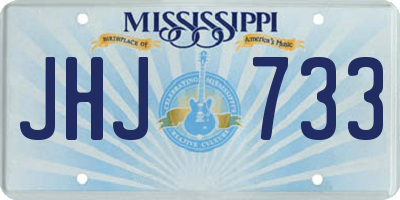 MS license plate JHJ733
