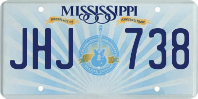 MS license plate JHJ738