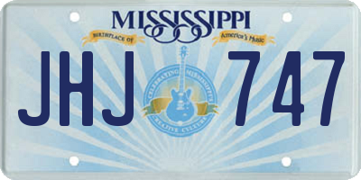 MS license plate JHJ747