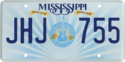 MS license plate JHJ755