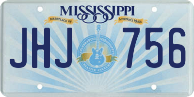 MS license plate JHJ756