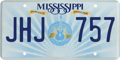 MS license plate JHJ757
