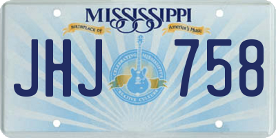 MS license plate JHJ758