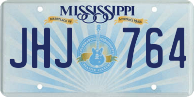 MS license plate JHJ764