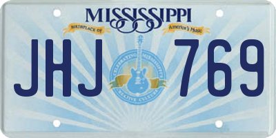 MS license plate JHJ769