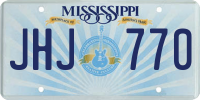 MS license plate JHJ770