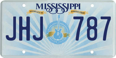 MS license plate JHJ787