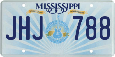 MS license plate JHJ788