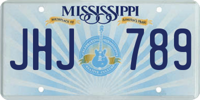 MS license plate JHJ789