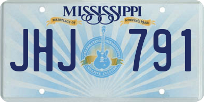 MS license plate JHJ791