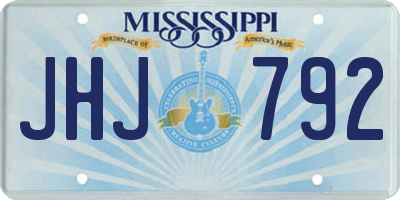 MS license plate JHJ792