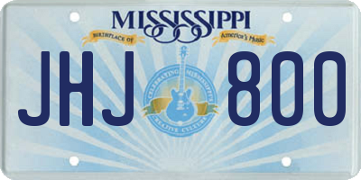 MS license plate JHJ800