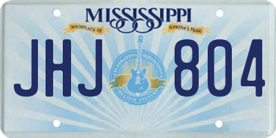 MS license plate JHJ804