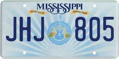 MS license plate JHJ805