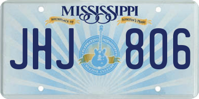 MS license plate JHJ806