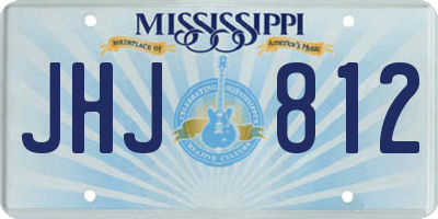 MS license plate JHJ812