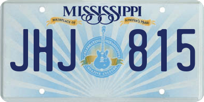 MS license plate JHJ815