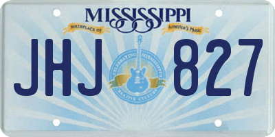 MS license plate JHJ827