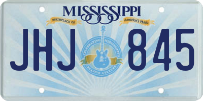 MS license plate JHJ845