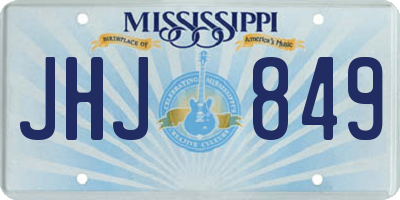 MS license plate JHJ849