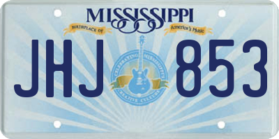 MS license plate JHJ853