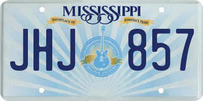 MS license plate JHJ857