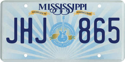MS license plate JHJ865