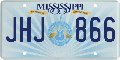 MS license plate JHJ866