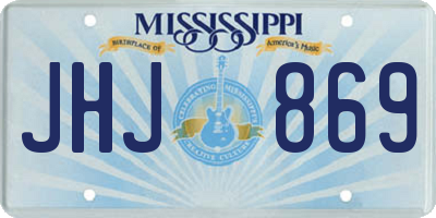 MS license plate JHJ869