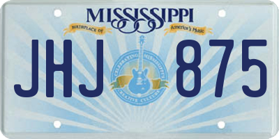 MS license plate JHJ875