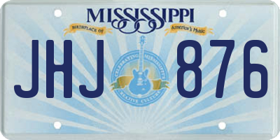 MS license plate JHJ876