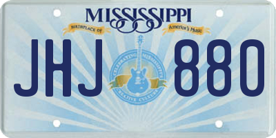 MS license plate JHJ880