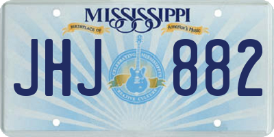 MS license plate JHJ882