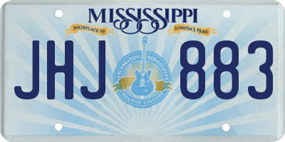 MS license plate JHJ883