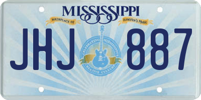 MS license plate JHJ887