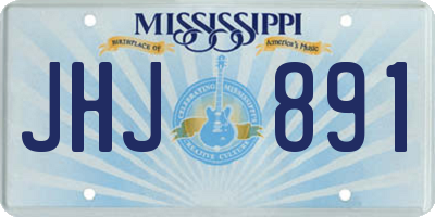 MS license plate JHJ891
