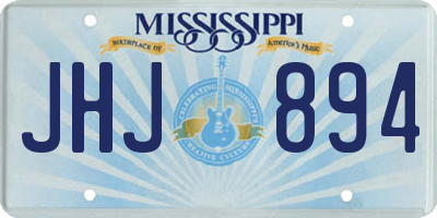 MS license plate JHJ894