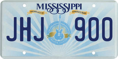 MS license plate JHJ900