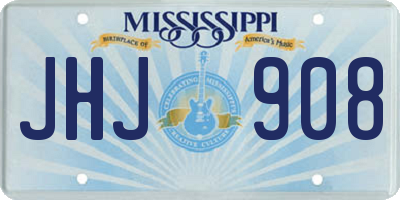 MS license plate JHJ908