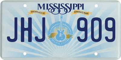 MS license plate JHJ909