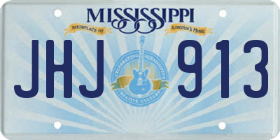 MS license plate JHJ913