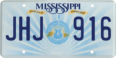 MS license plate JHJ916