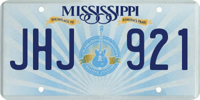 MS license plate JHJ921