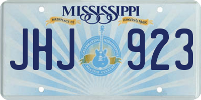 MS license plate JHJ923